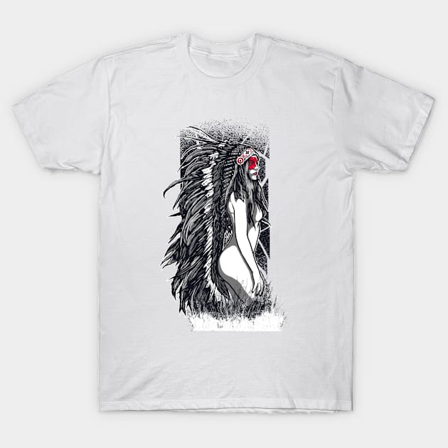 American Indian woman T-Shirt by BK55